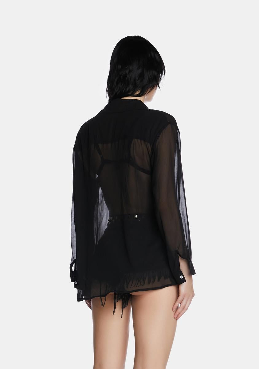 Dancing For Keeps Sheer Blouse sold by Dolls Kill product image thumbnail 4