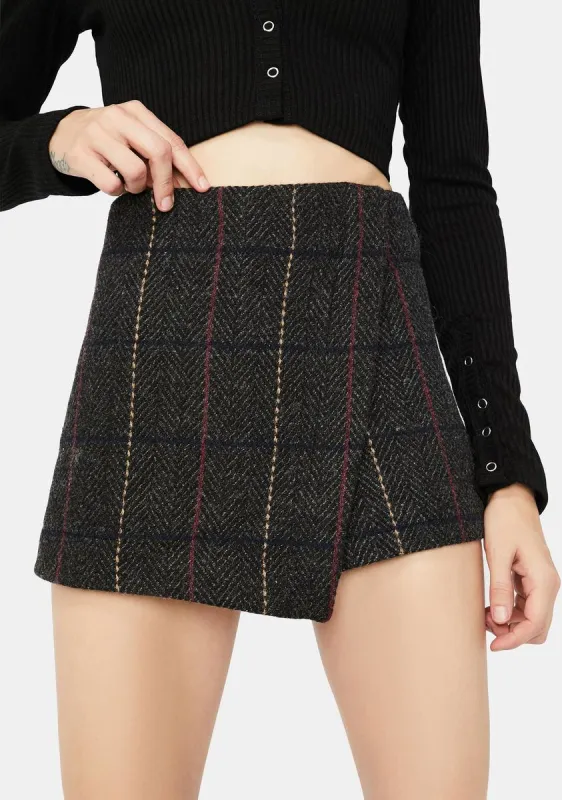 Library Date Plaid Skort sold by Dolls Kill