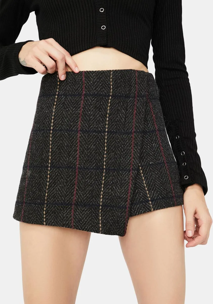 Library Date Plaid Skort sold by Dolls Kill