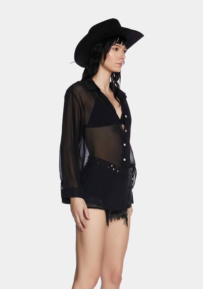 Dancing For Keeps Sheer Blouse sold by Dolls Kill product image thumbnail 2