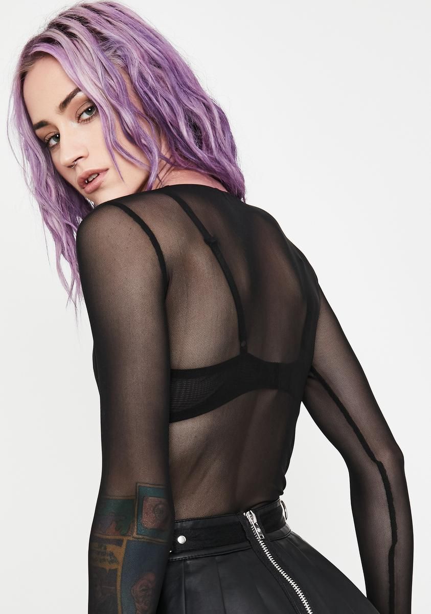 Kiss It Goodbye Mesh Top sold by Dolls Kill product image thumbnail 4
