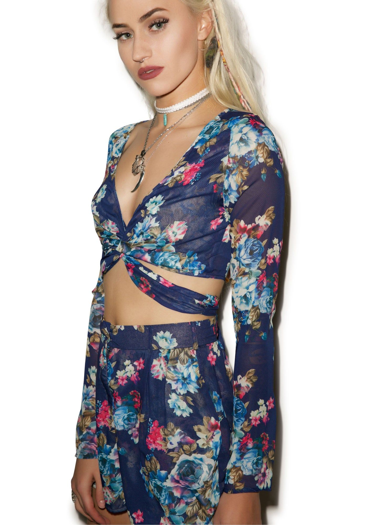 Almost Enough Wrap Front Crop Top sold by Dolls Kill product image thumbnail 5