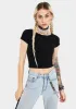 Black Cap Sleeve Seamless Cami Tee sold by Dolls Kill