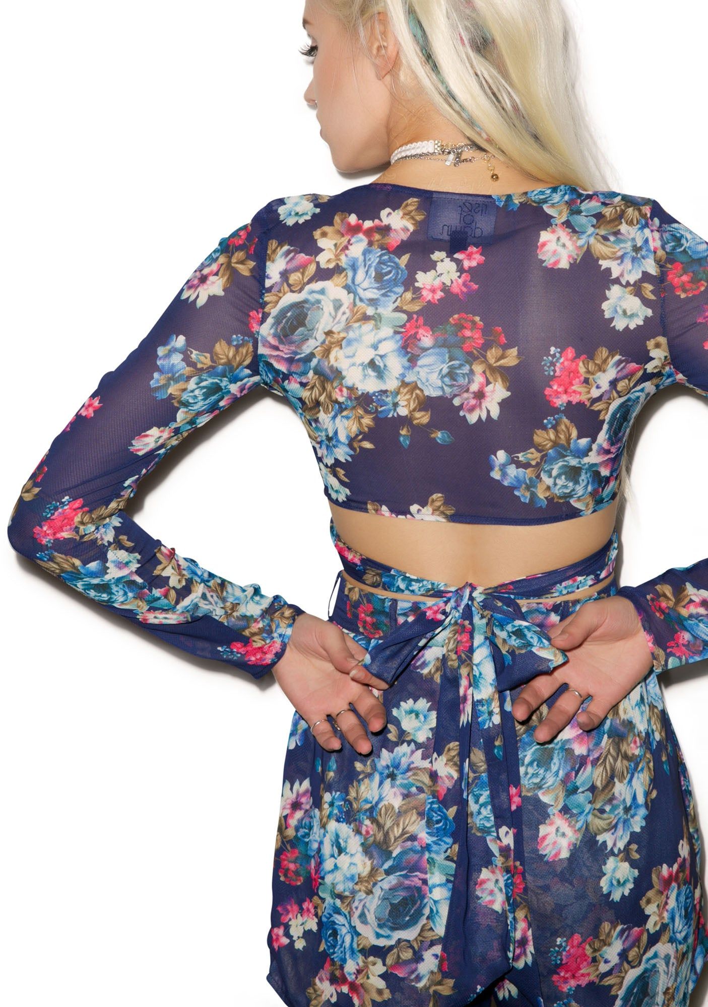 Almost Enough Wrap Front Crop Top sold by Dolls Kill product image thumbnail 3