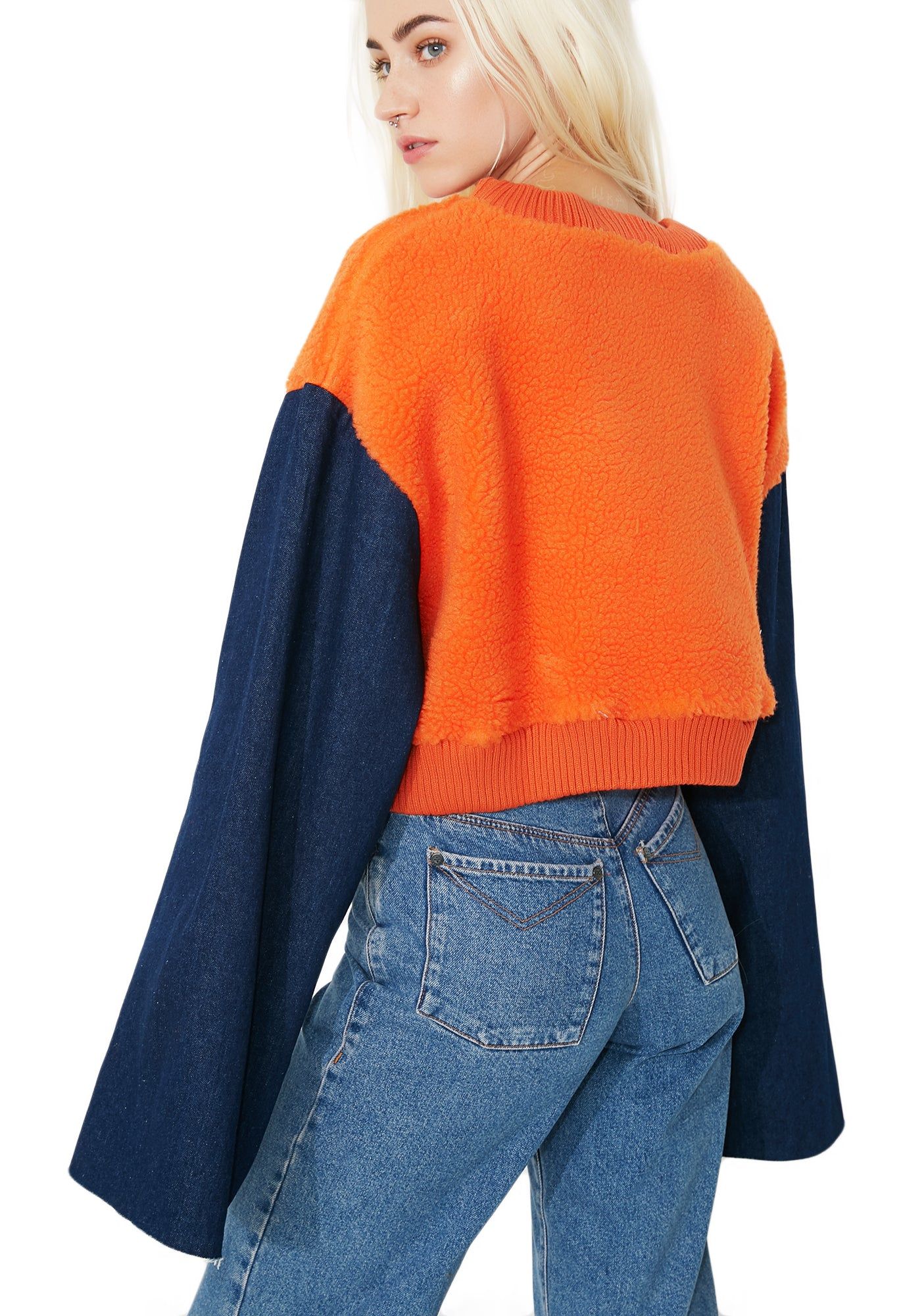 Double Crosser Cropped Sweatshirt sold by Dolls Kill product image thumbnail 4