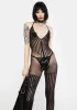 Sassy Circus Striped Bodystocking sold by Dolls Kill