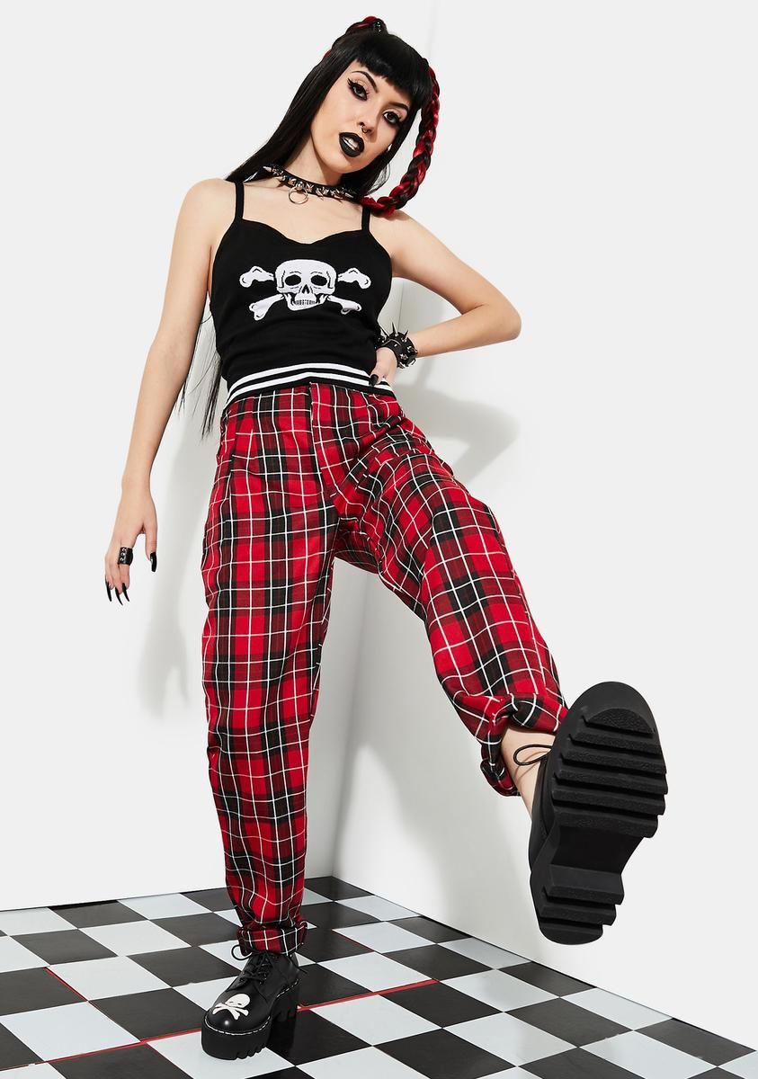 Hate To Love Plaid Trousers sold by Dolls Kill product image thumbnail 3