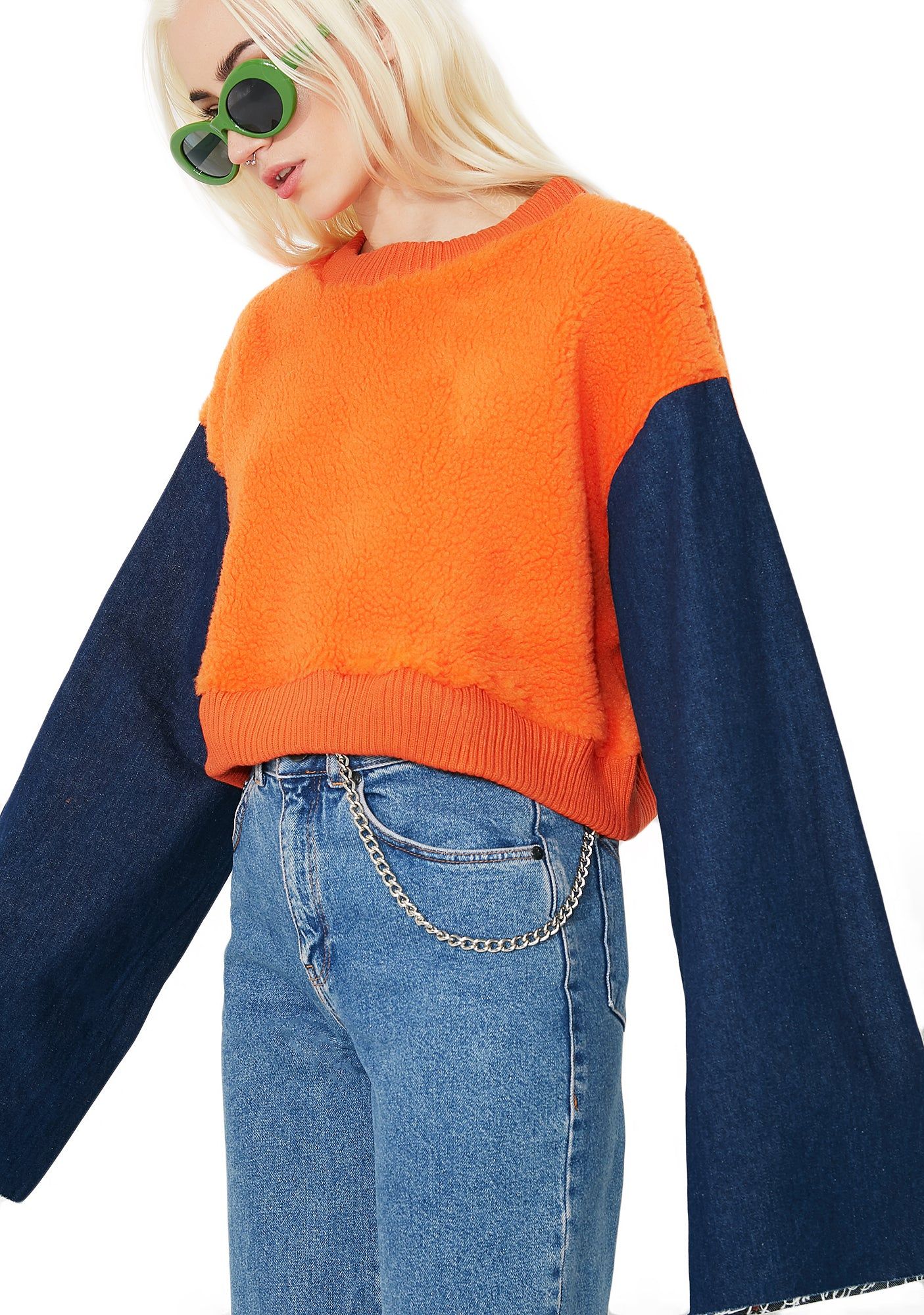 Double Crosser Cropped Sweatshirt sold by Dolls Kill product image thumbnail 2