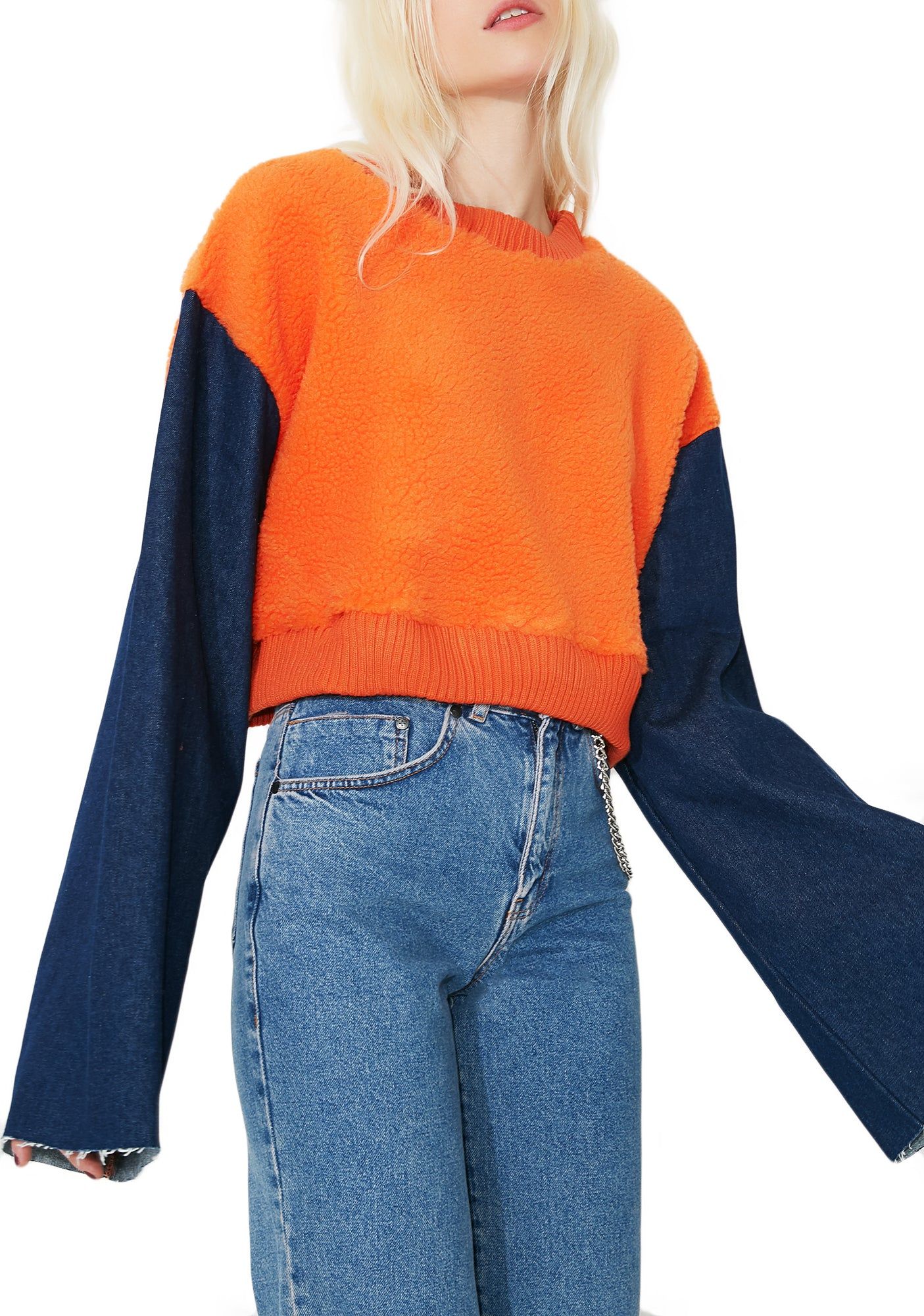 Double Crosser Cropped Sweatshirt sold by Dolls Kill product image thumbnail 3