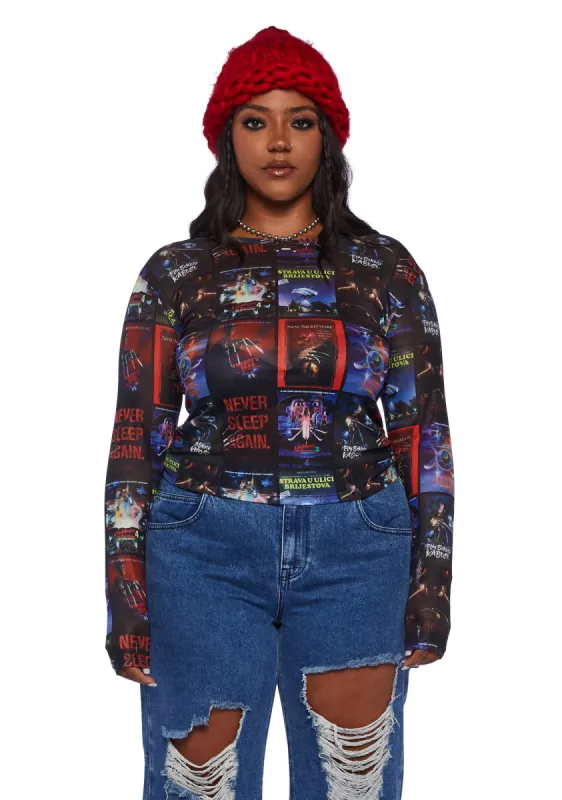 Plus Never Sleeping Mesh Top sold by Dolls Kill