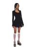 Black Cat Chaos Mini Dress sold by Dolls Kill