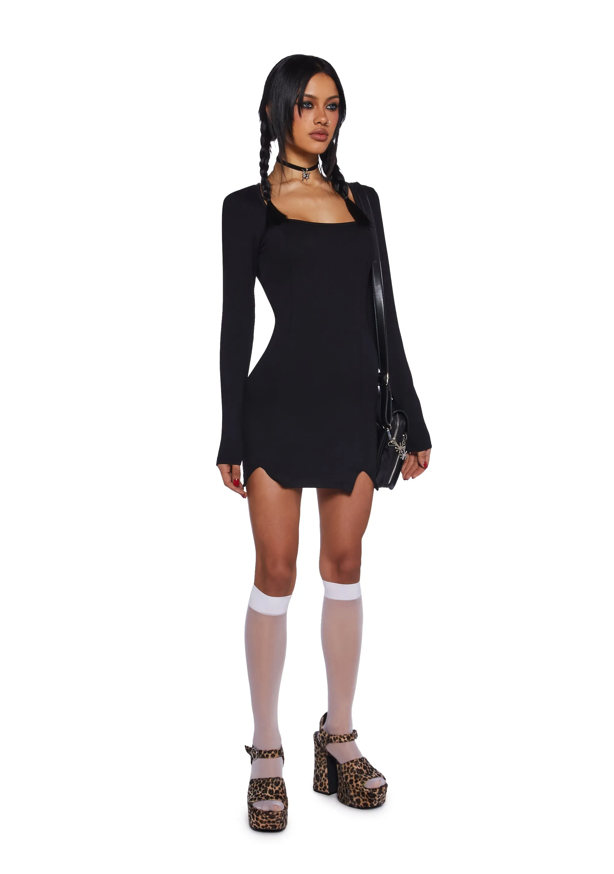 Black Cat Chaos Mini Dress sold by Dolls Kill product image thumbnail 2