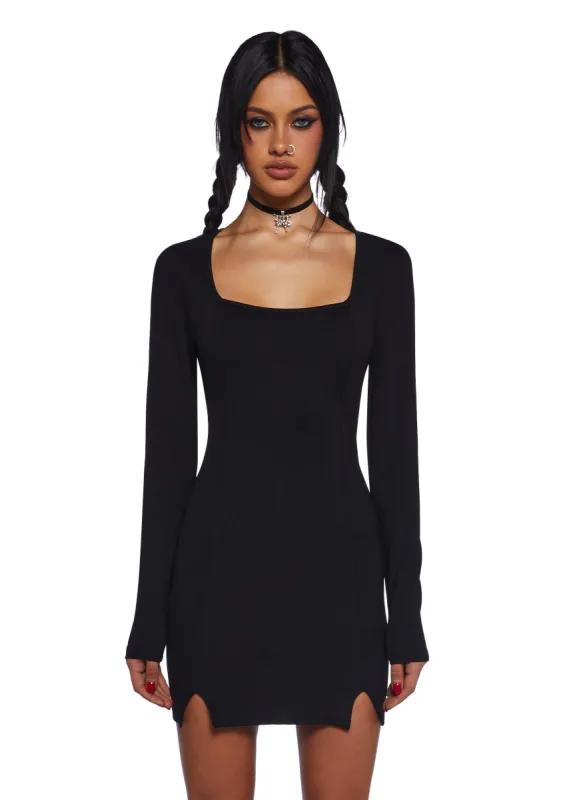 Black Cat Chaos Mini Dress sold by Dolls Kill
