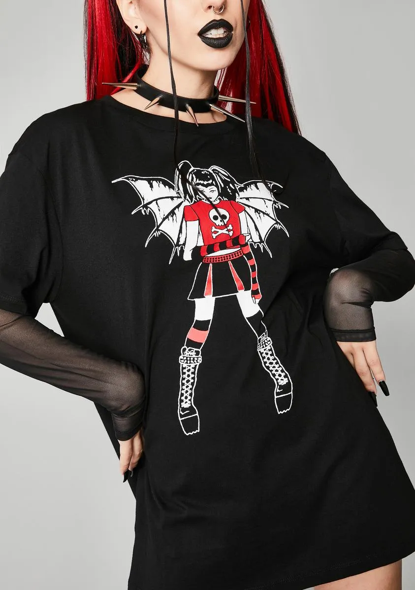 Miss Misery Layered Graphic Tee sold by Dolls Kill product image thumbnail 2