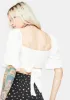 Pure Perfect Poetry Puff Sleeve Crop Top sold by Dolls Kill