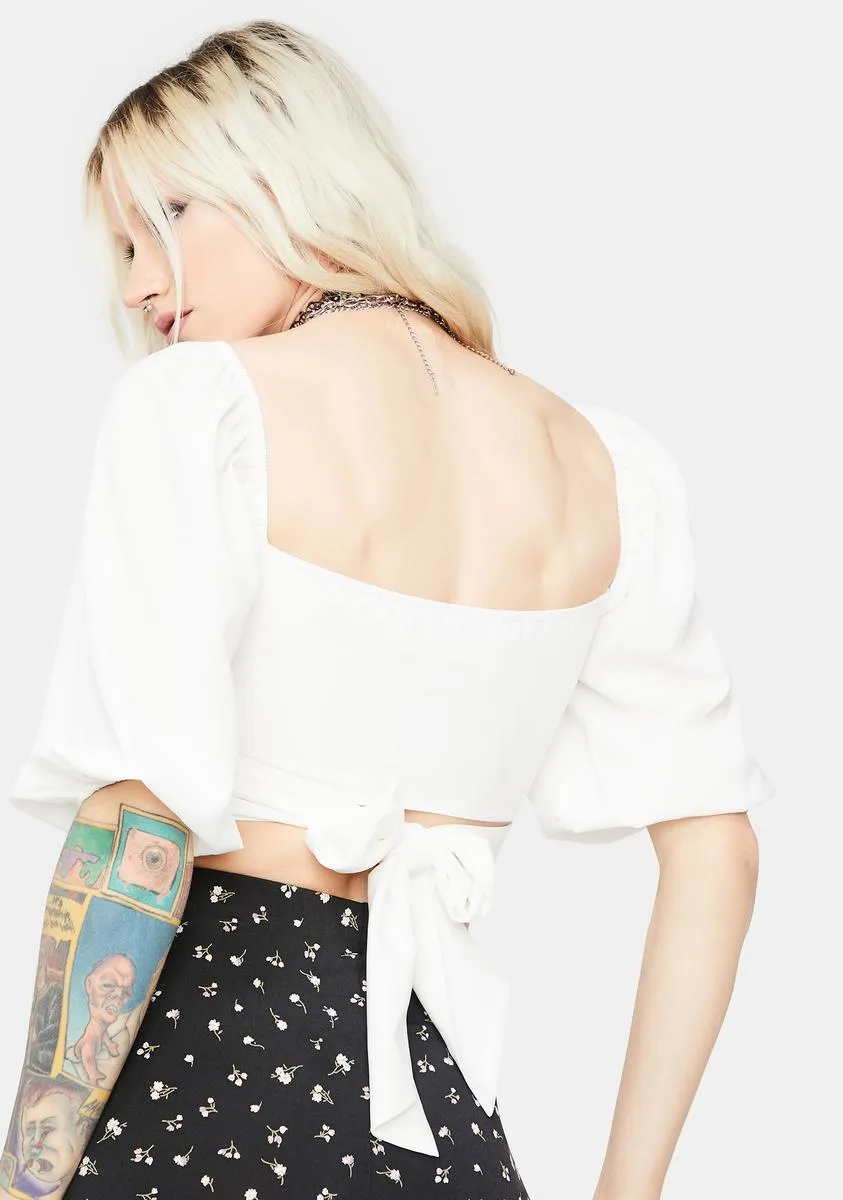 Pure Perfect Poetry Puff Sleeve Crop Top sold by Dolls Kill product image thumbnail 4