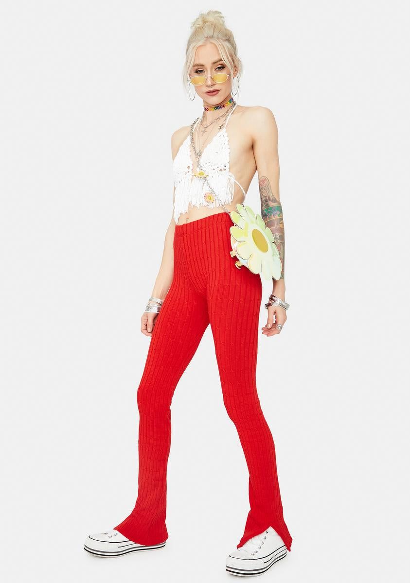 Hot Trouble Ribbed Leggings sold by Dolls Kill product image thumbnail 2