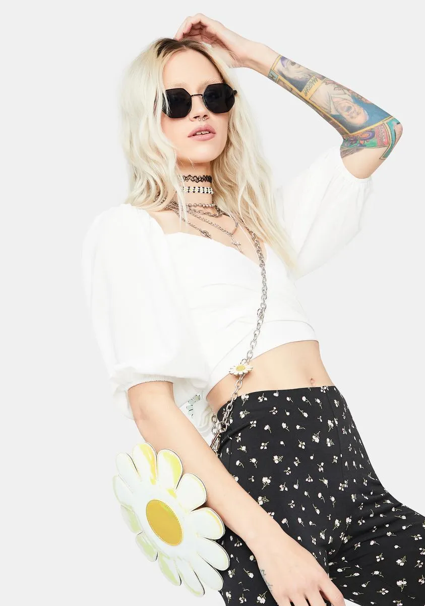 Pure Perfect Poetry Puff Sleeve Crop Top sold by Dolls Kill product image thumbnail 2