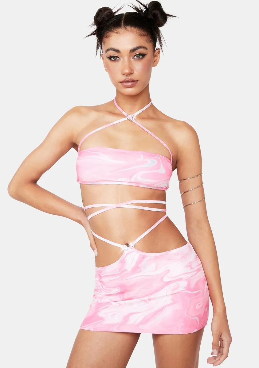 You're Marbleous Skirt Set sold by Dolls Kill