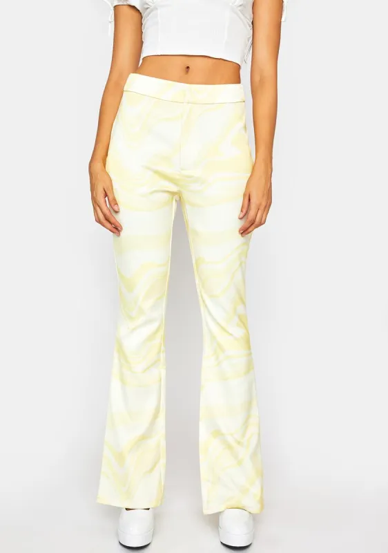 Lemon Psychedelic Flare Pants sold by Dolls Kill