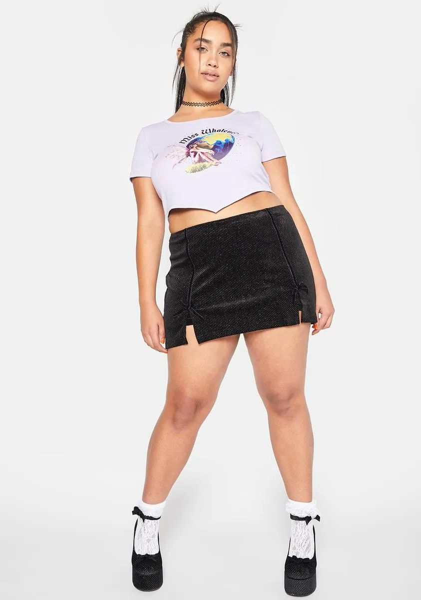 Plus Glitter Milk N' Cookies Mini Skirt sold by Dolls Kill product image thumbnail 3