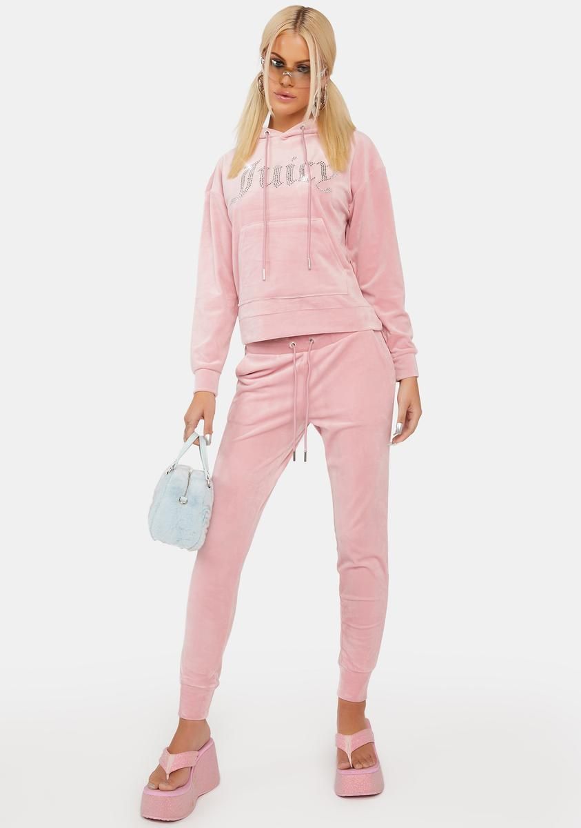 Rose Oversized Big Bling Velour Hoodie sold by Dolls Kill product image thumbnail 3