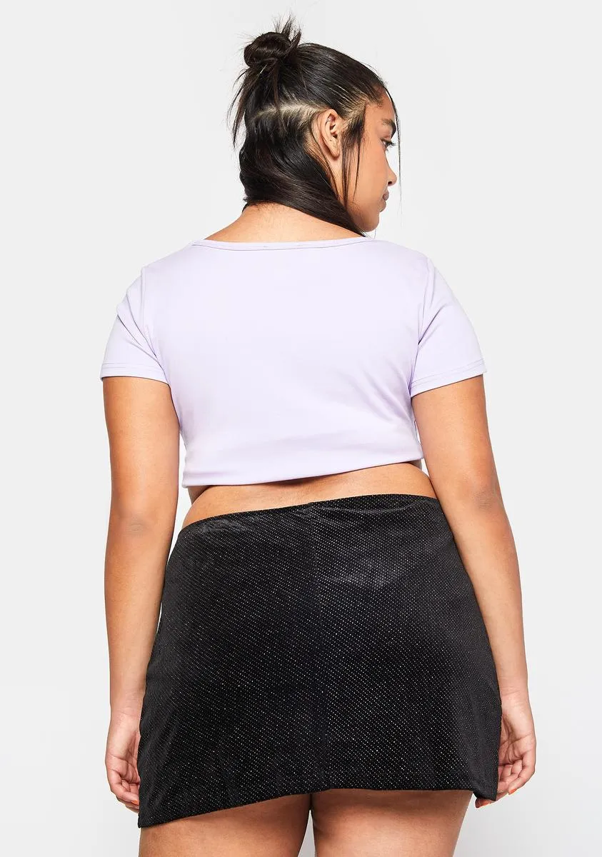 Plus Glitter Milk N' Cookies Mini Skirt sold by Dolls Kill product image thumbnail 4