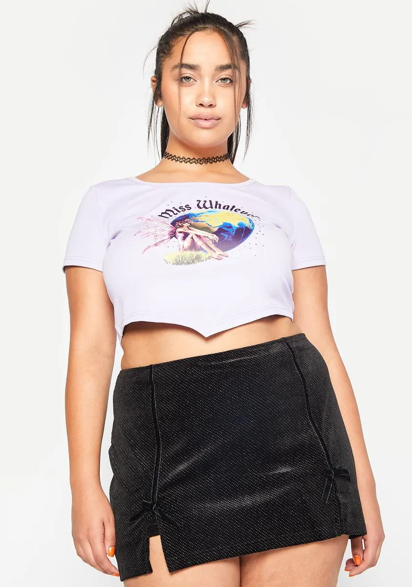 Plus Glitter Milk N' Cookies Mini Skirt sold by Dolls Kill