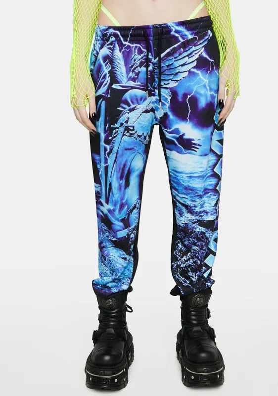 Cityscape Graphic Joggers sold by Dolls Kill