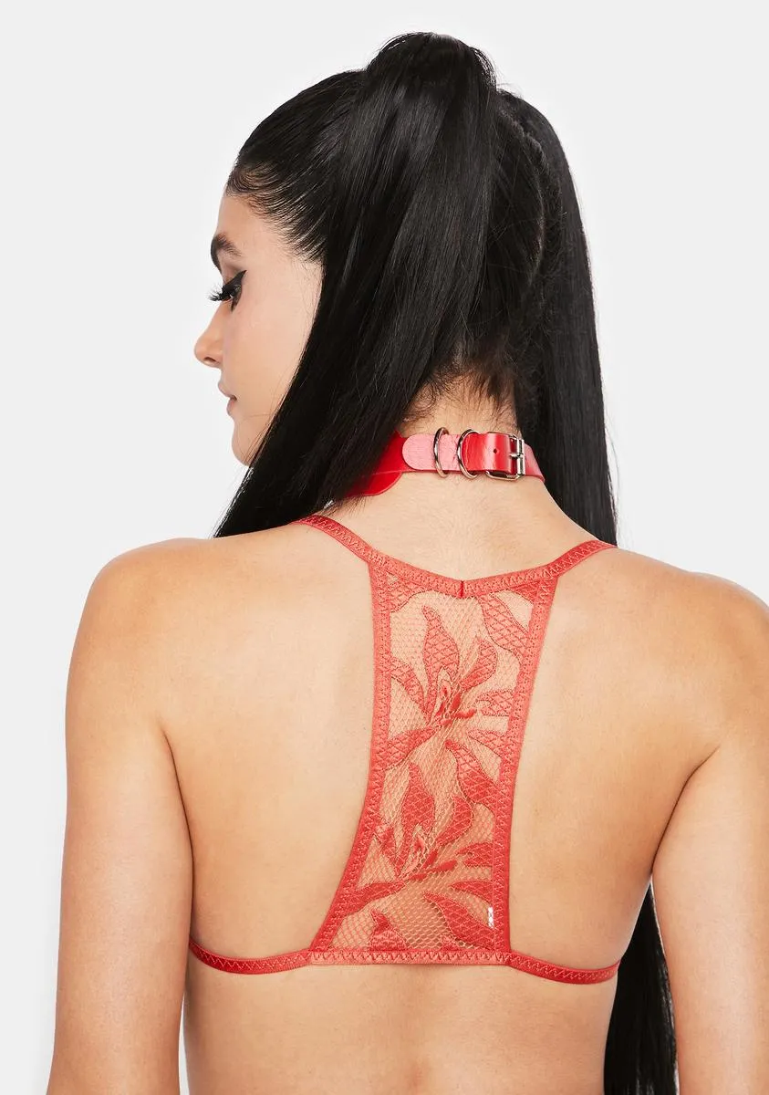 Red Raya Embroidered Bralette sold by Dolls Kill product image thumbnail 4