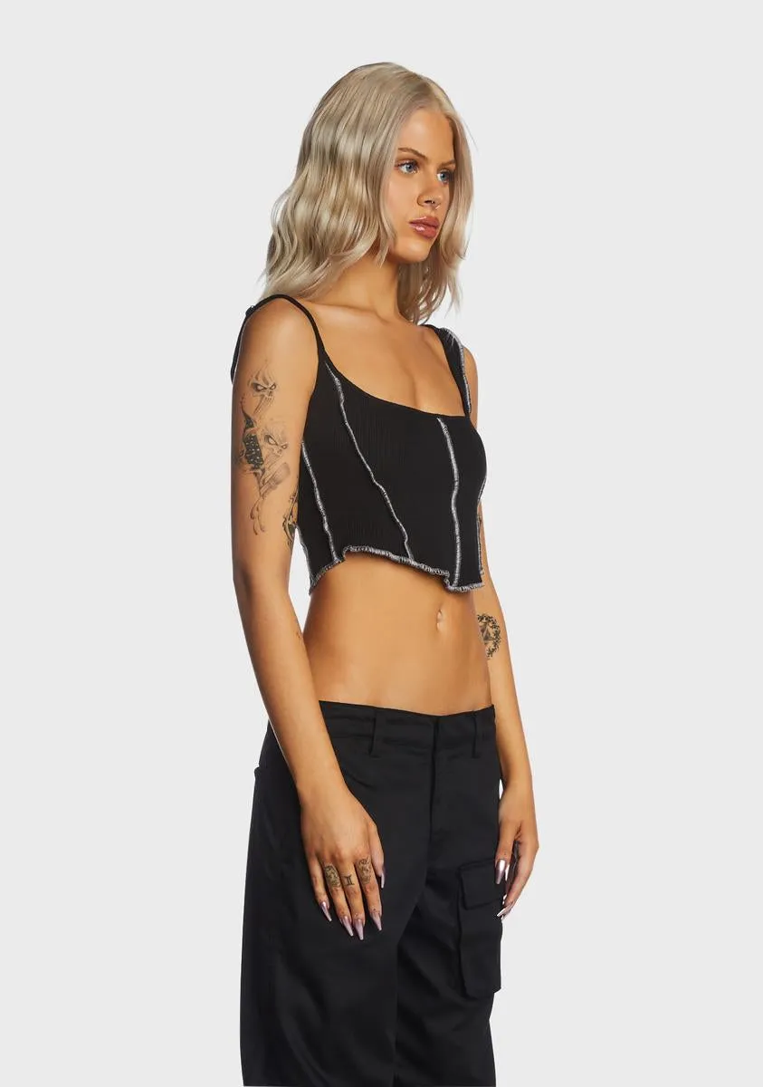 Piped Cropped Top sold by Dolls Kill product image thumbnail 3