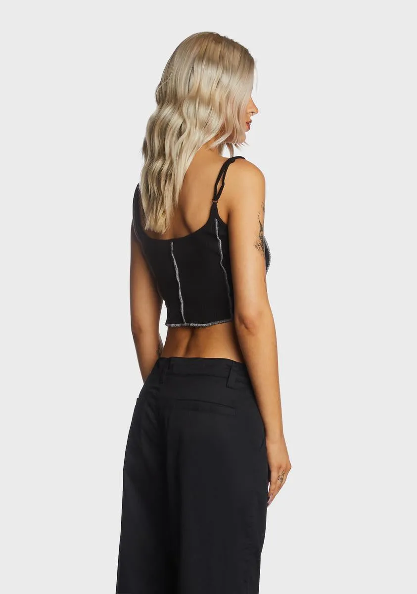 Piped Cropped Top sold by Dolls Kill product image thumbnail 4