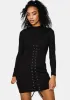 Night Ride The High Lace-Up Bodycon Dress sold by Dolls Kill