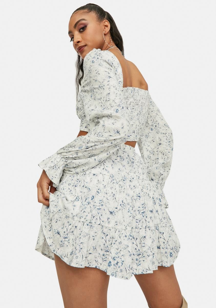 Hidden Cottage Floral Tiered Mini Skirt sold by Dolls Kill product image thumbnail 4