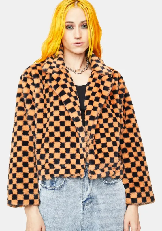 What's The Vibe Fuzzy Jacket sold by Dolls Kill