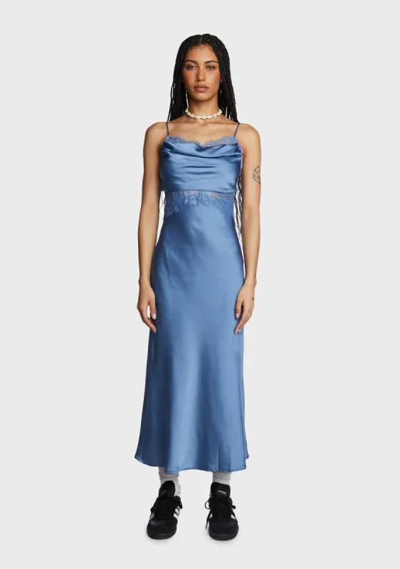 Special Place Midi Dress - Blue sold by Dolls Kill