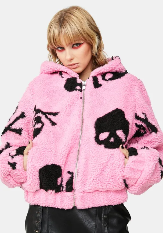 Sweetest Goodbyes Sherpa Jacket sold by Dolls Kill