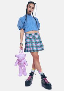 True Knit Puff Sleeve Top sold by Dolls Kill