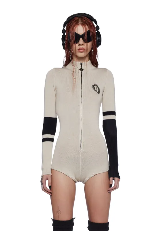 Fader Sweater Knit Romper sold by Dolls Kill