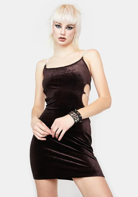 Moments To Shine Velvet Dress sold by Dolls Kill