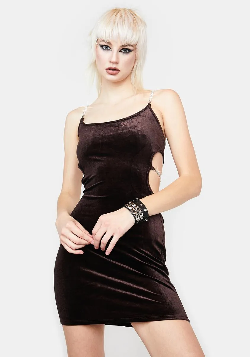 Moments To Shine Velvet Dress sold by Dolls Kill