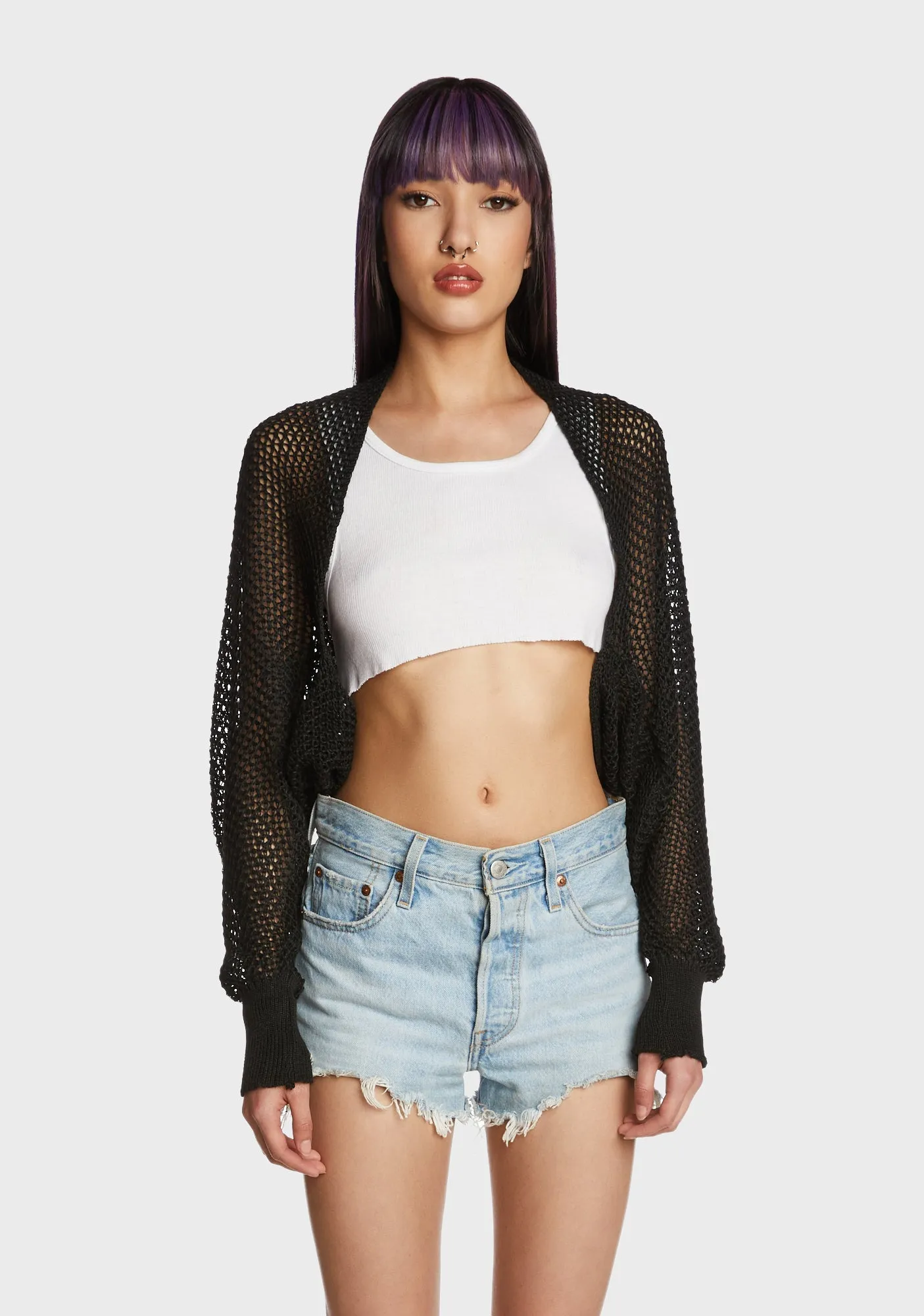 Break Time Knit Shrug sold by Dolls Kill