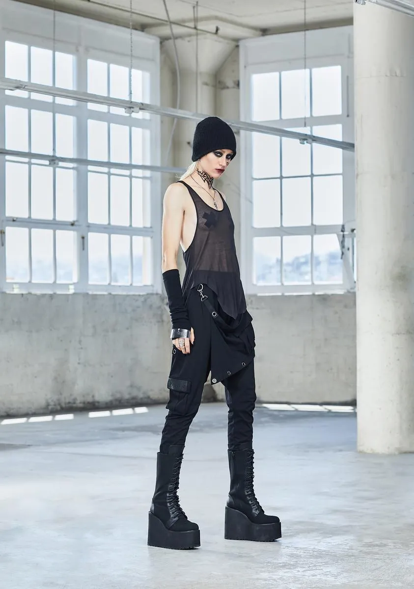 Bassline Sheer Racerback Tank sold by Dolls Kill product image thumbnail 3