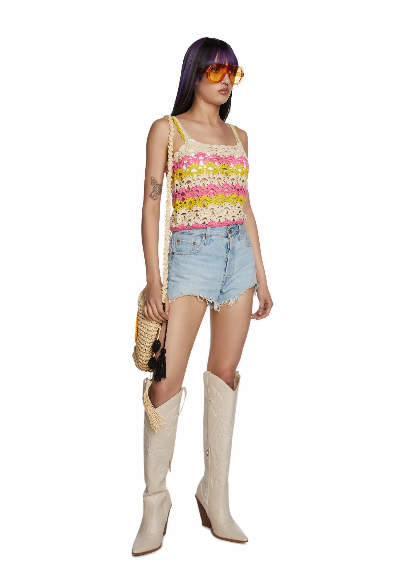 Easy Daze Crochet Tank sold by Dolls Kill product image thumbnail 2