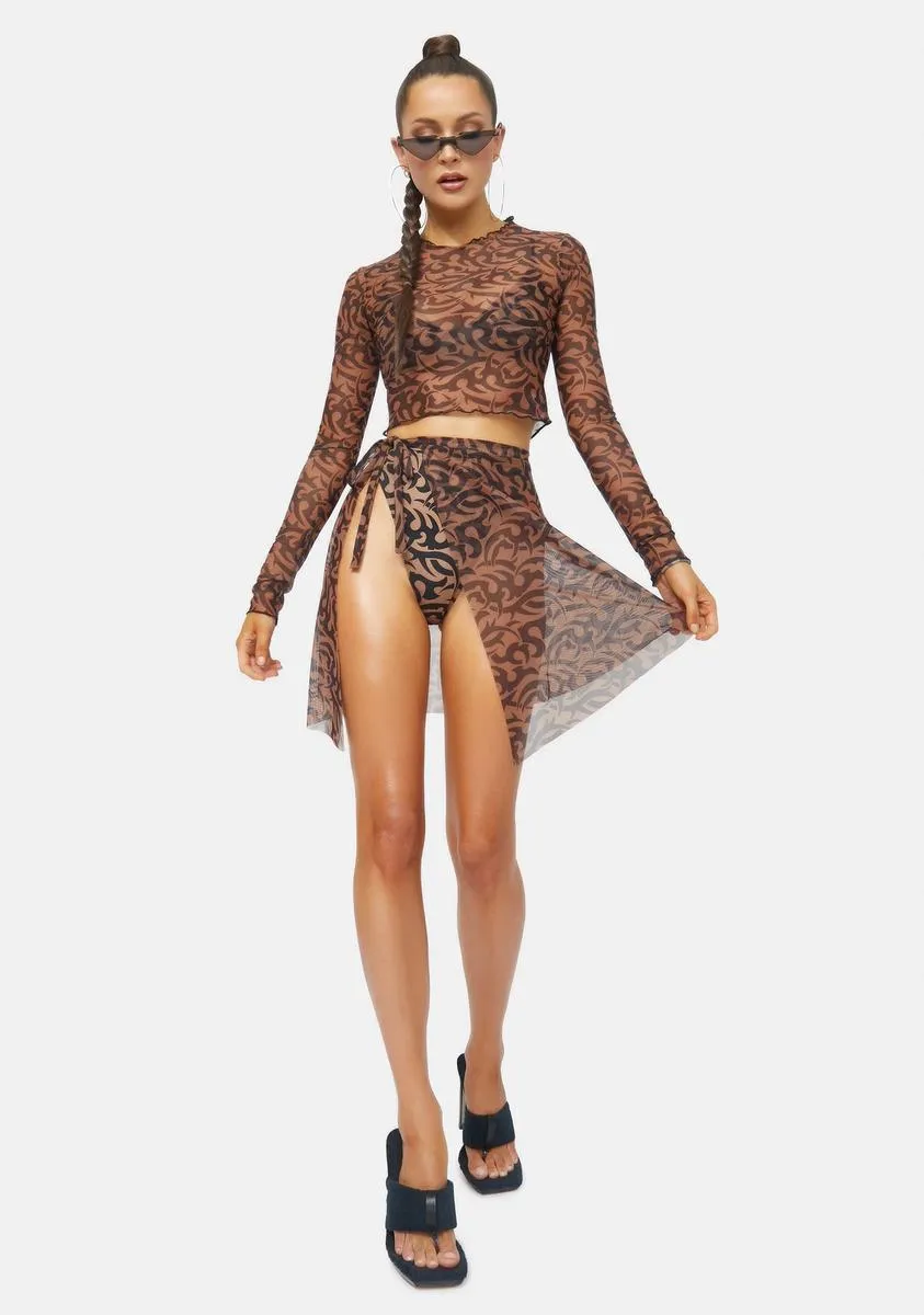 Fedra Tattoo Print Mesh Top sold by Dolls Kill product image thumbnail 2