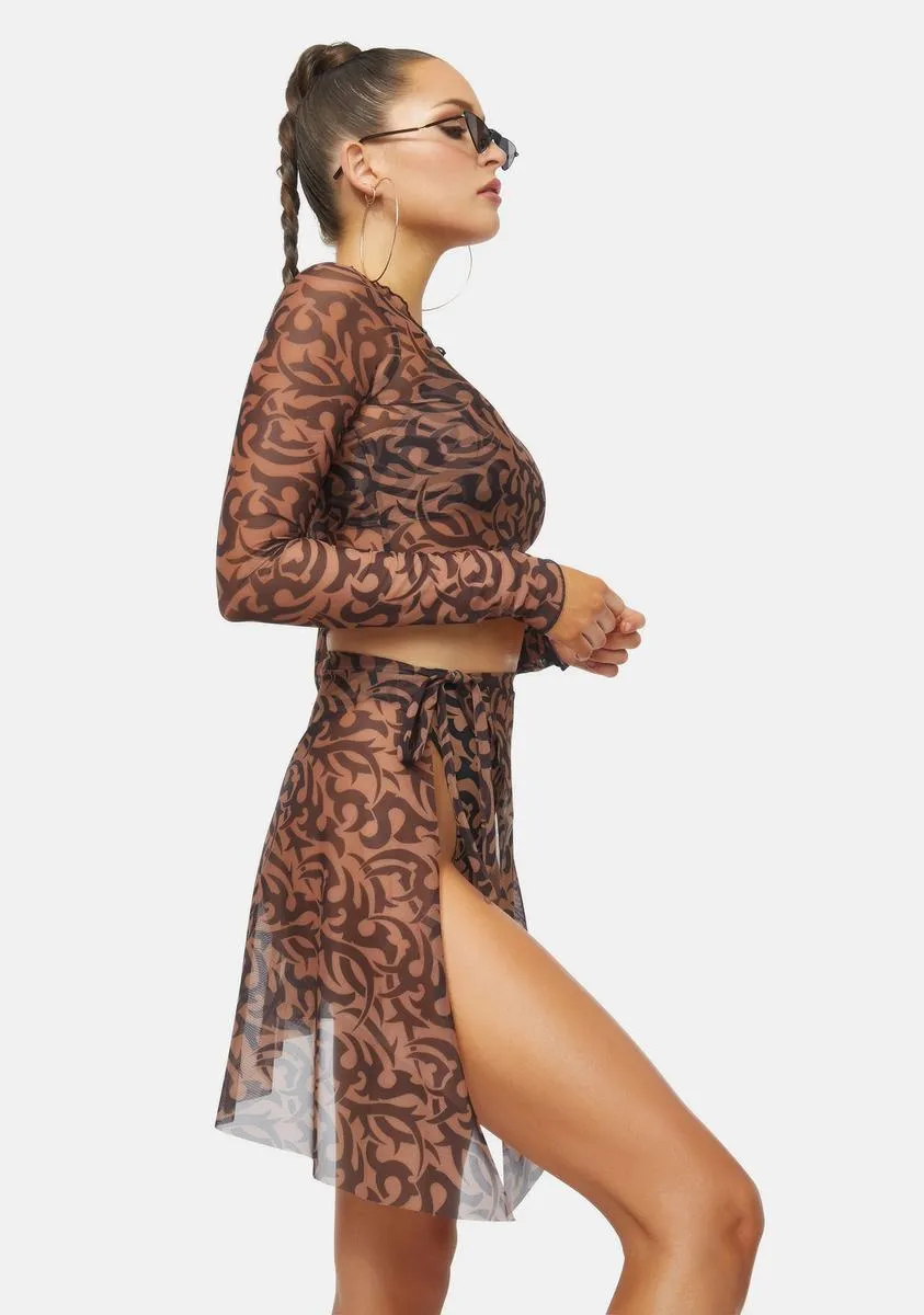 Fedra Tattoo Print Mesh Top sold by Dolls Kill product image thumbnail 4