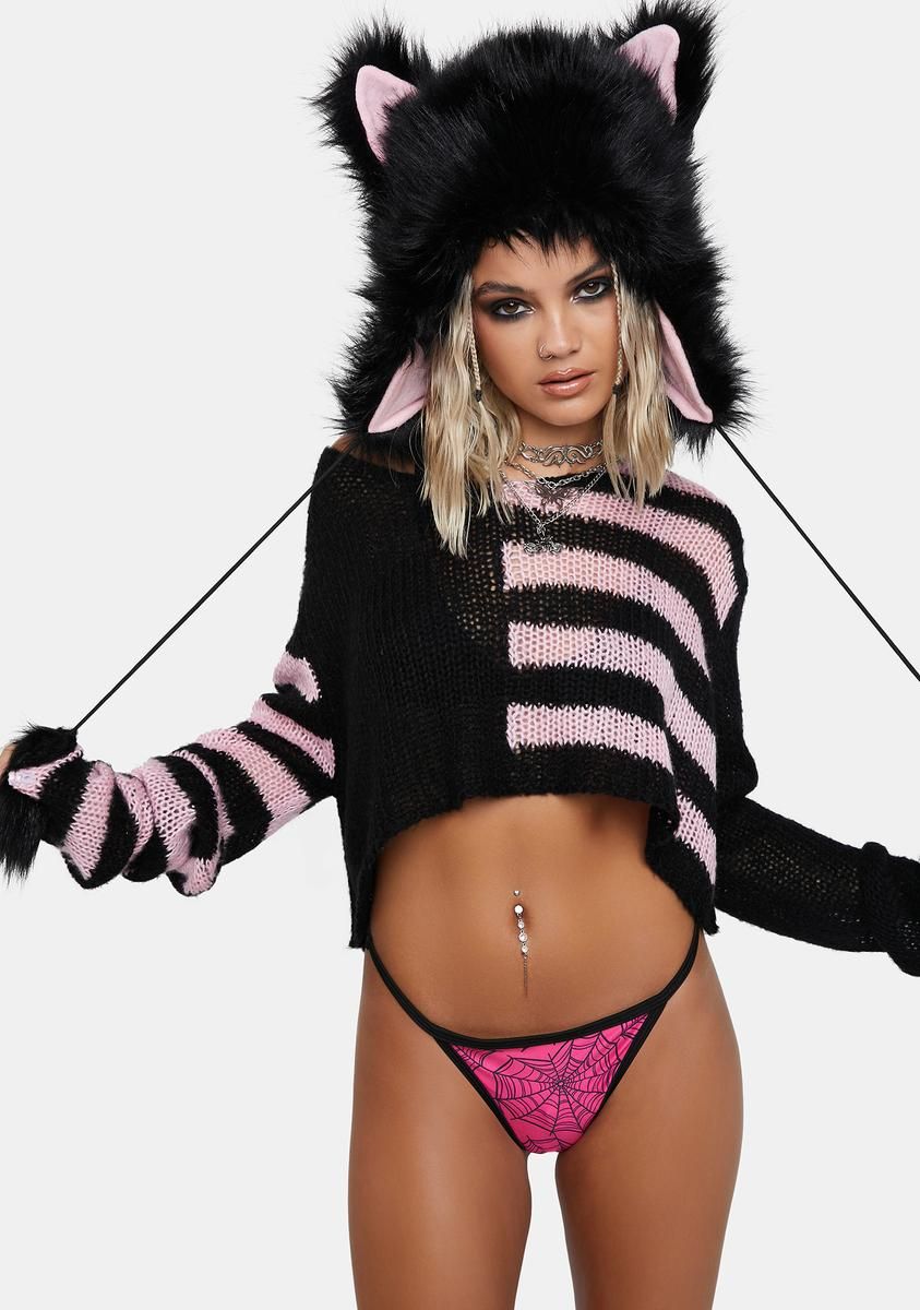 Pink Web Heart Thong sold by Dolls Kill product image thumbnail 2