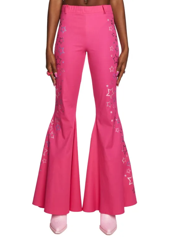 Total Superstar Flared Pants sold by Dolls Kill