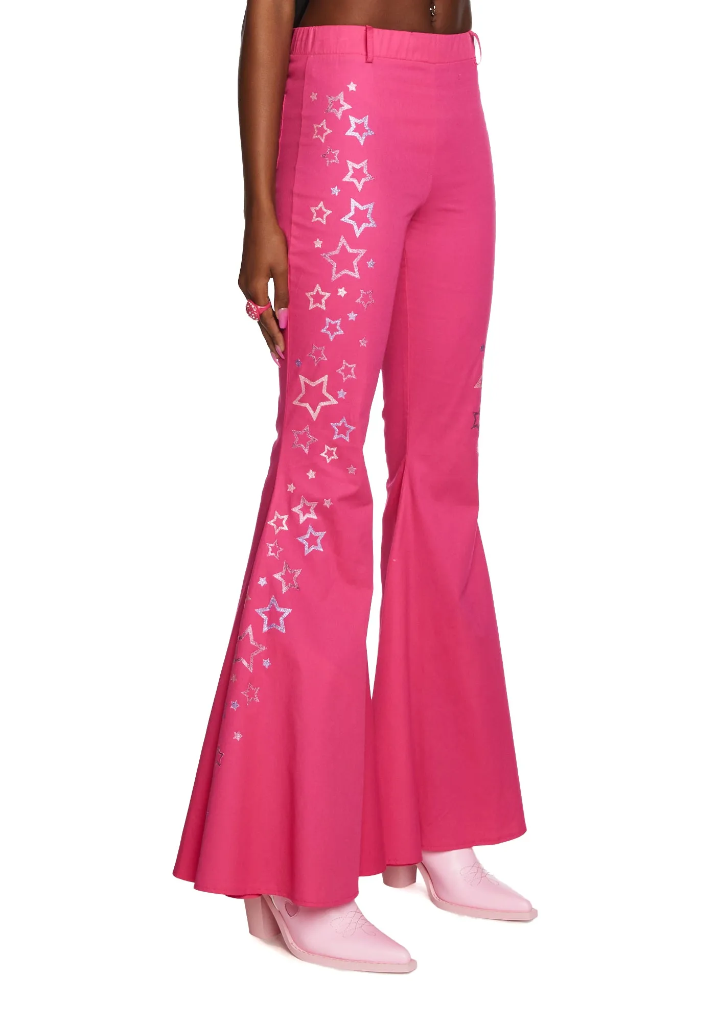 Total Superstar Flared Pants sold by Dolls Kill product image thumbnail 3