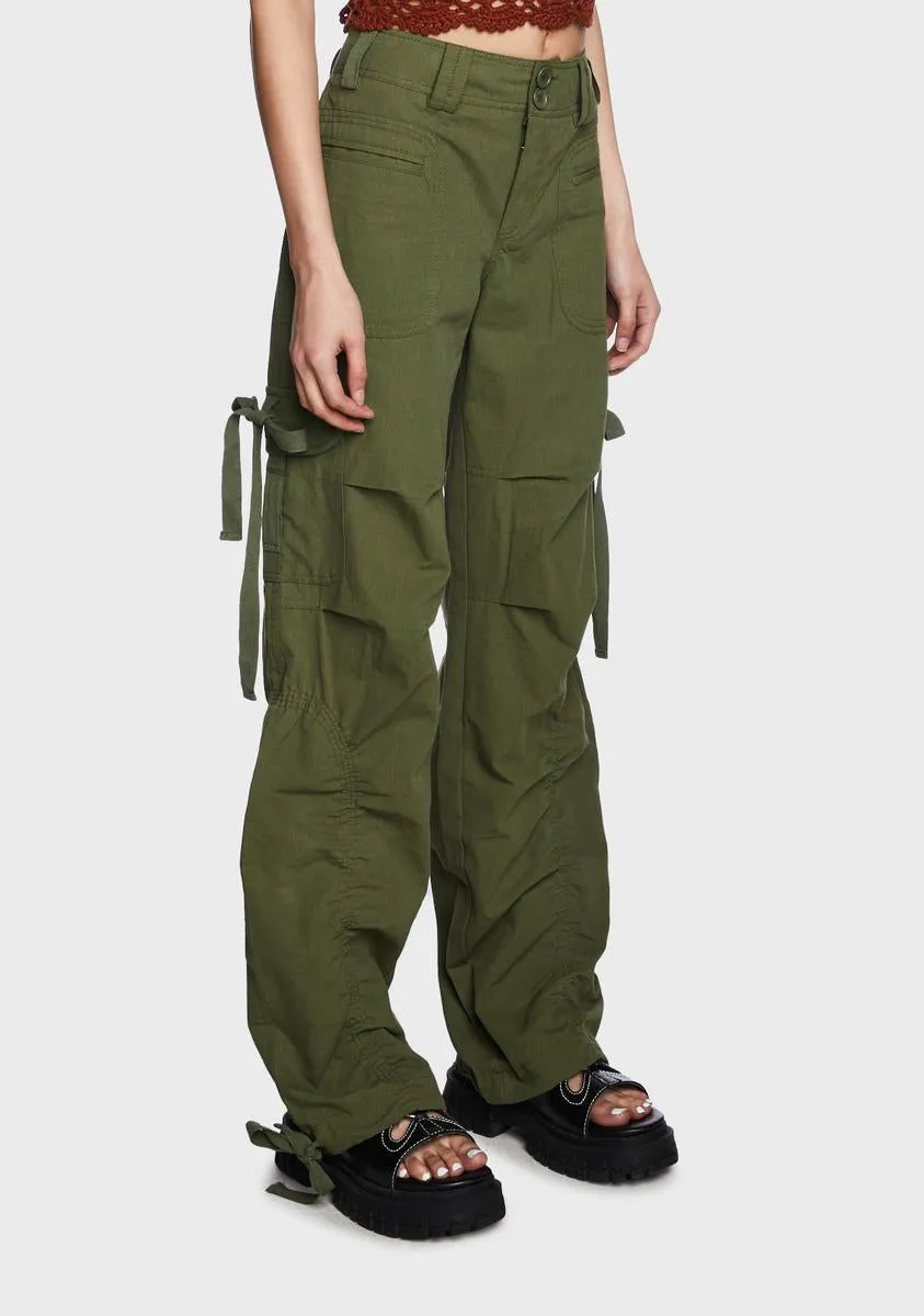 Olive On My Grind Cargo Pants sold by Dolls Kill product image thumbnail 3